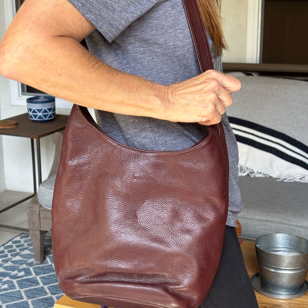 Libiare elegant Brown Leather Shoulder Bag